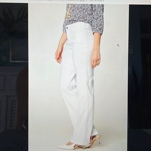 NYDJ White Linen Trousers